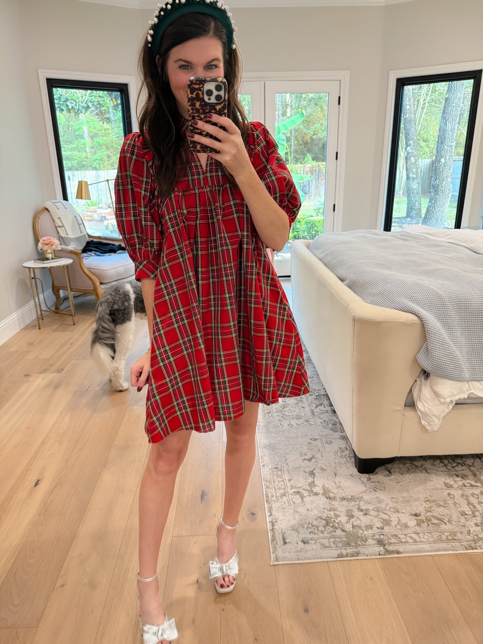 Holiday Happiness Dress in Red