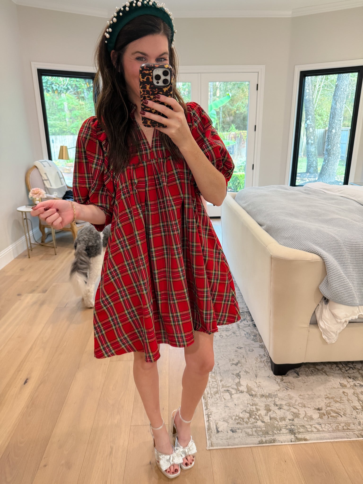 Holiday Happiness Dress in Red