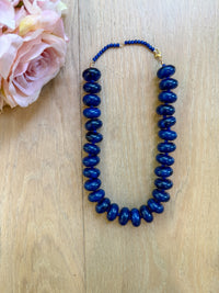 Bailey Beaded Necklace in Navy