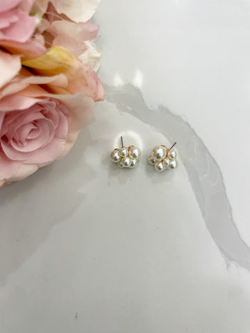 Pearl Statement Bows Earrings