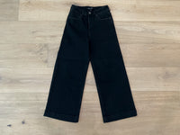 Risen Jones Cropped Wide Leg Jeans in Black