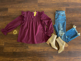 See You in Sonoma Top in Eggplant