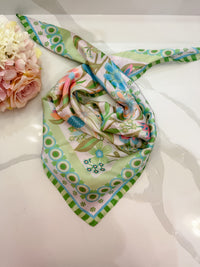 Flower Market Bandana in Green *Final Sale*