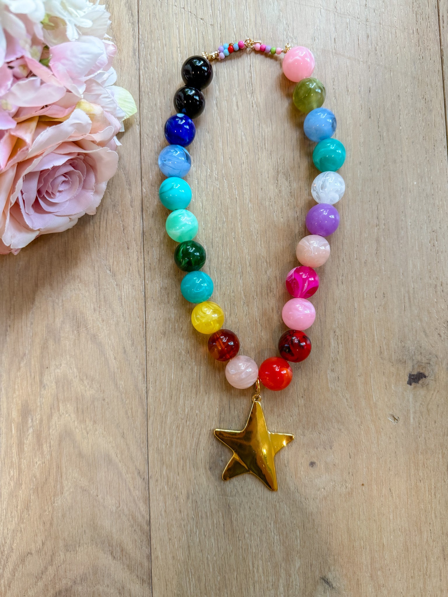 Brookie Chunky Beaded Star Necklace *Final Sale*