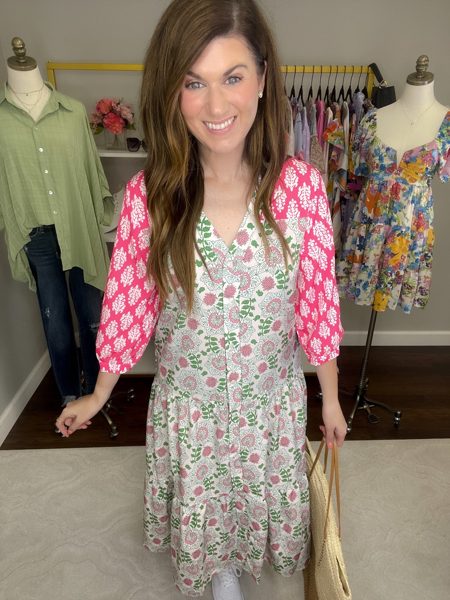 Best Dressed at Brunch Midi Dress – Belles and Whistles Boutique