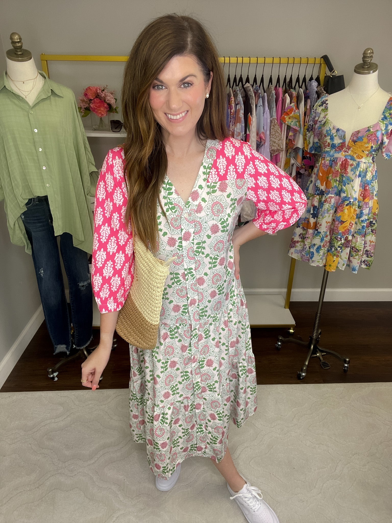 Best Dressed at Brunch Midi Dress – Belles and Whistles Boutique