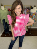 Perfect Day for a Picnic Top in Hot Pink