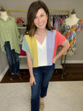 SALE! Shaney Striped Tops in Coral/Blue and Pink/Red