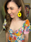 Buenos Aires Seed Bead Earrings in Yellow