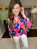 Blissful Blooms Tunic in Pink