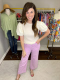 Baxter Cropped Jeans in Lavender