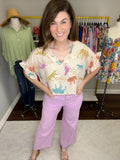 Baxter Cropped Jeans in Lavender