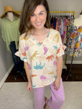 Colorful Safari Top