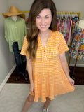 True Delight Gingham Dress in Sunray