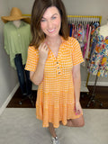 True Delight Gingham Dress in Sunray