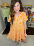 True Delight Gingham Dress in Sunray