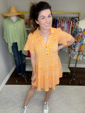 True Delight Gingham Dress in Sunray