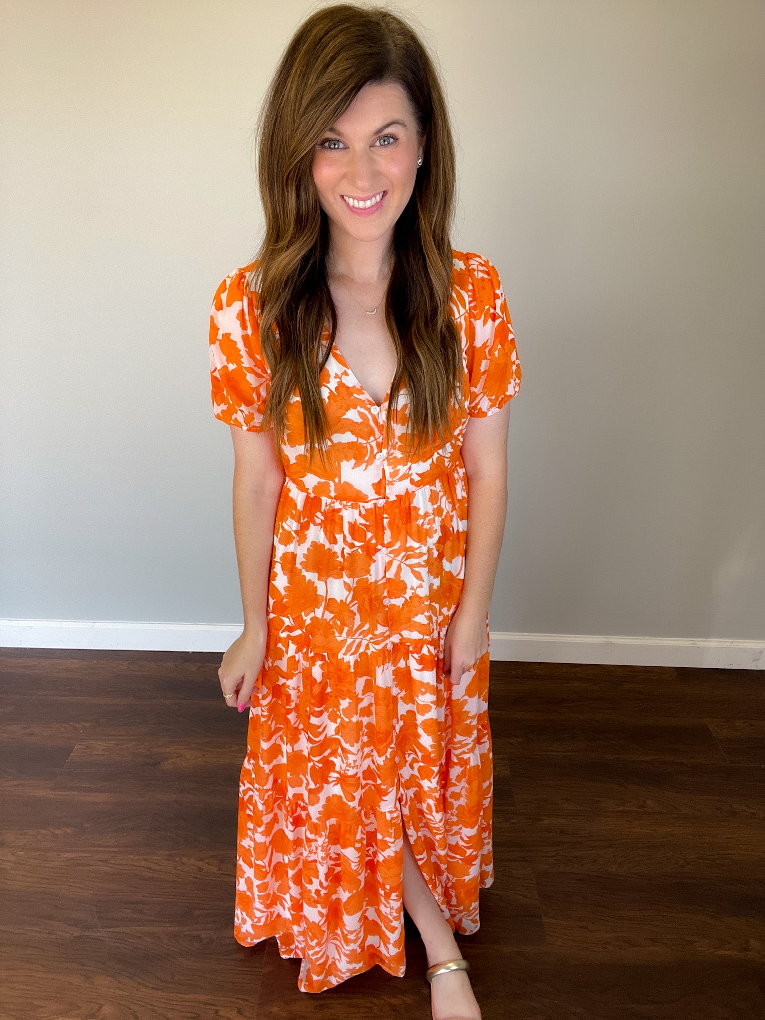 Tangelo Floral Monaco Maxi Dress