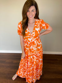 Tangelo Floral Monaco Maxi Dress