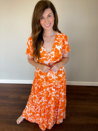Tangelo Floral Monaco Maxi Dress