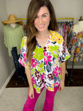 *BELLES & DOORBUSTER* Season of Blooms Top in White