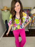 *BELLES & DOORBUSTER* Season of Blooms Top in White