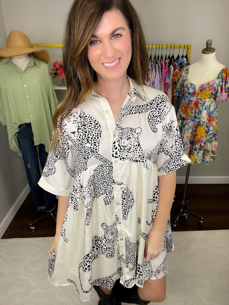 Wild Side Dress in Cream