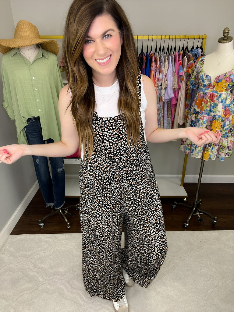 You Cute Overalls in Black