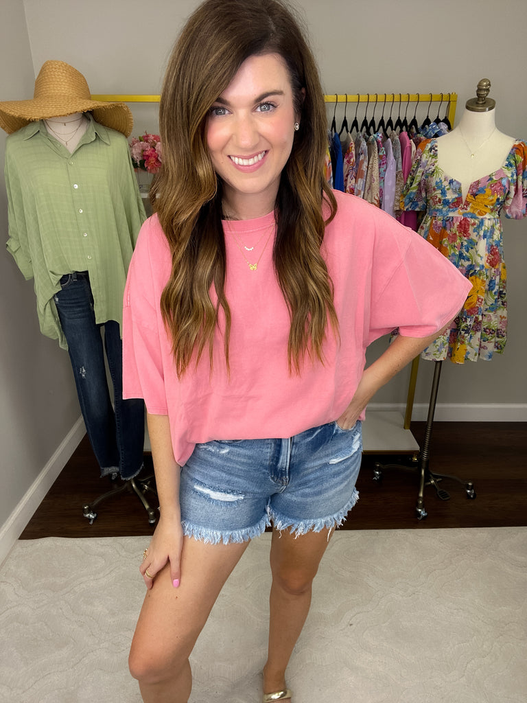 Forever True Tees in White and Coral