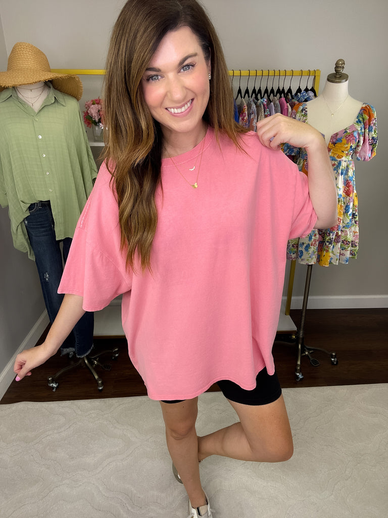 Forever True Tees in White and Coral