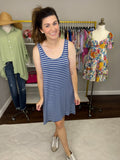 *BELLES & DOORBUSTER* Seeing Clearly Dress in Mustard and Blue