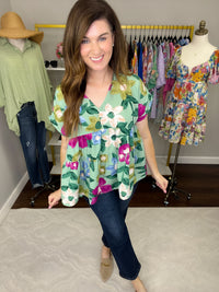 SALE! Floral Factor Tiered Top *Final Sale*