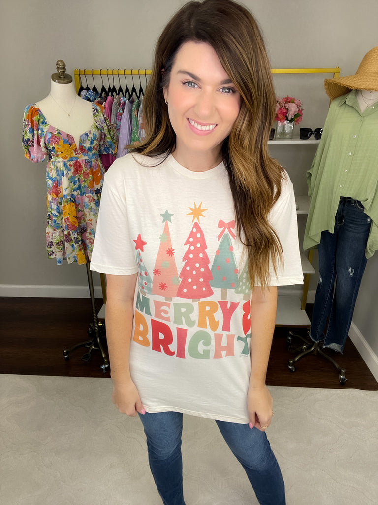 Retro Merry and Bright Tee