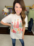 Retro Merry and Bright Tee