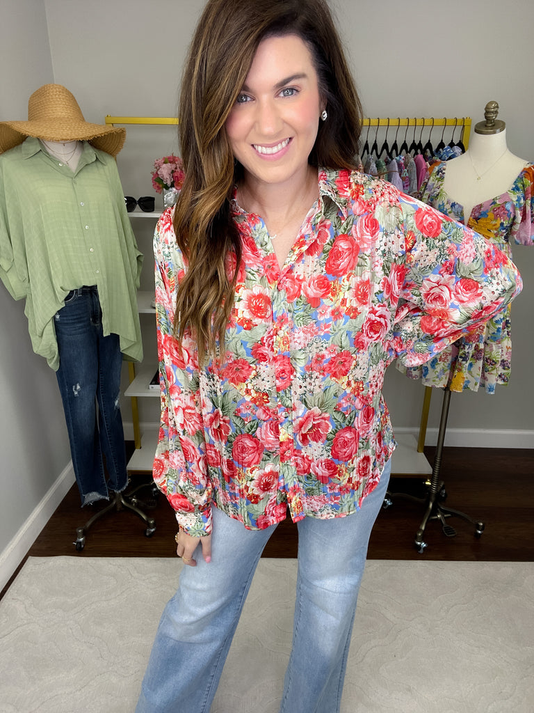 Charisma Floral Button Down