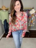 Charisma Floral Button Down