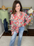 Charisma Floral Button Down