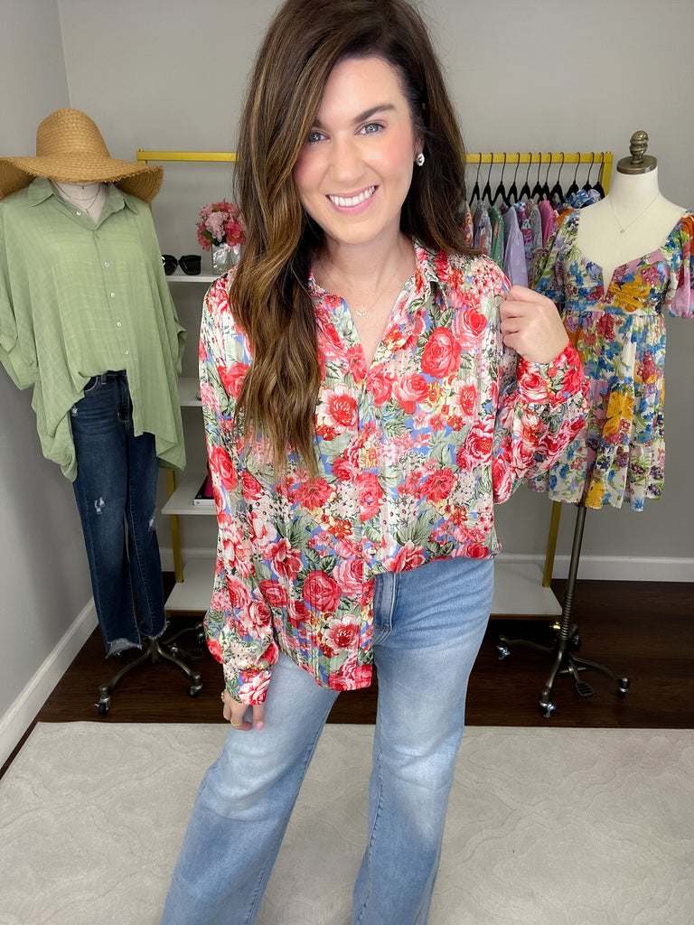 Charisma Floral Button Down