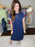 Lazy Day Midi Dress in Navy