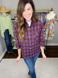 Fall Fields Plaid Button Down