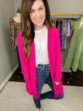 Making Room for You Cardigan in Hot Pink