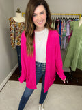 Making Room for You Cardigan in Hot Pink