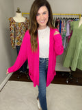 Making Room for You Cardigan in Hot Pink