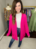 Making Room for You Cardigan in Hot Pink