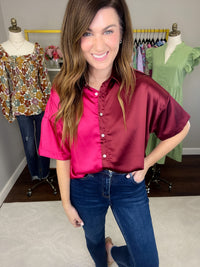 SALE! Passing Through Satin Button Down *Final Sale*