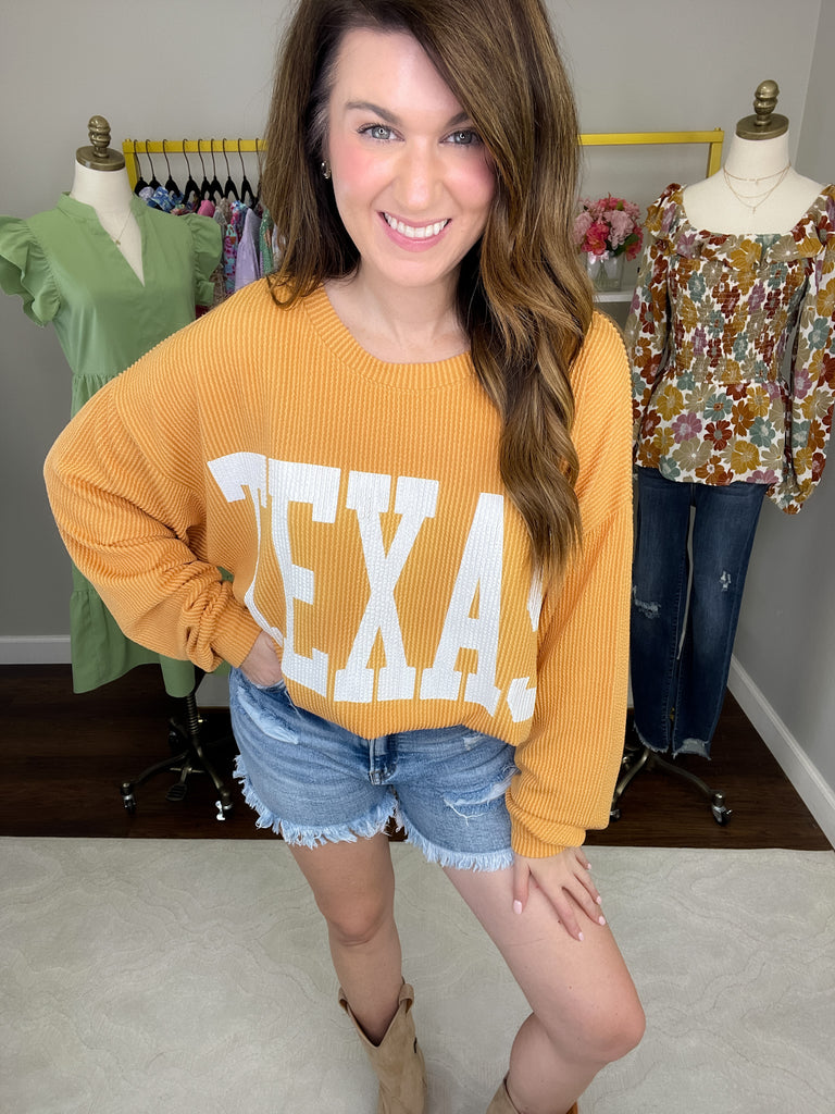 Texas Corded Pullover in Spice