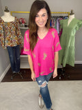 Ready to Pounce Tee in Fuchsia
