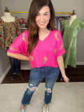 Ready to Pounce Tee in Fuchsia