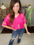 Ready to Pounce Tee in Fuchsia