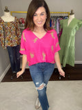 Ready to Pounce Tee in Fuchsia